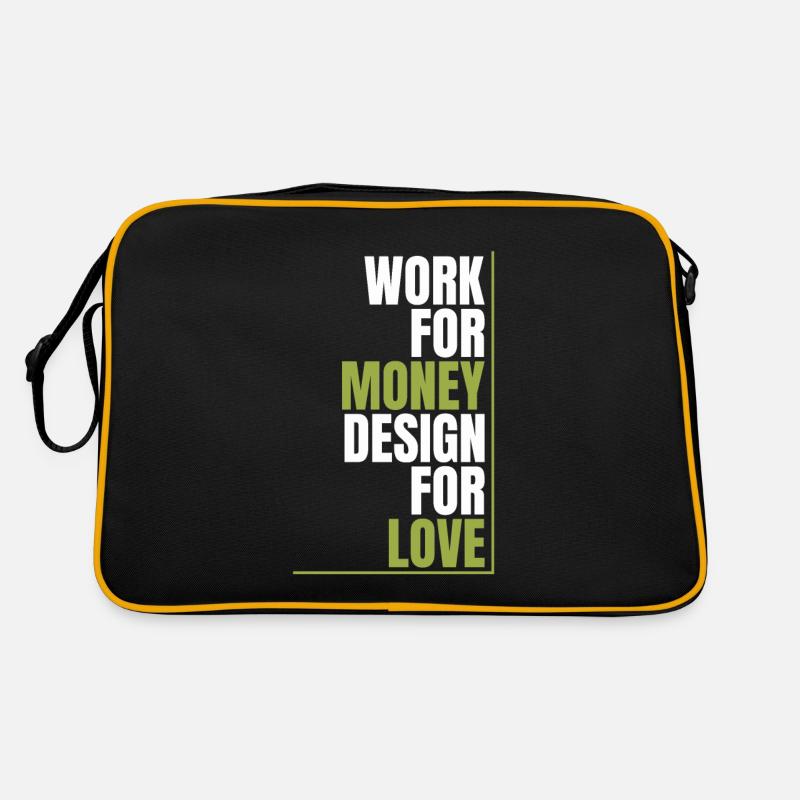 Web Entwickler Webdeveloper Liebe - Retro Tasche - Schwarz/Gold