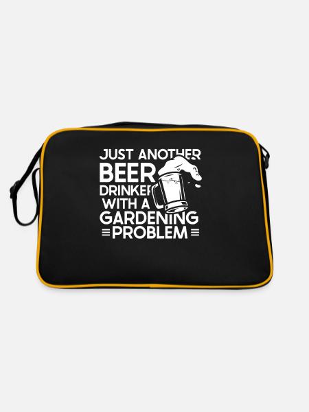 Hobby jardinier jardin bière de jardin - Sac Retro - noir/or - Dos