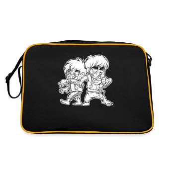 Zombie Halloween effrayant - Sac Retro - noir/or - Dos