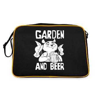 Hobby Gardener Garden Cute Garden Bière - Sac Retro - noir/or - Dos
