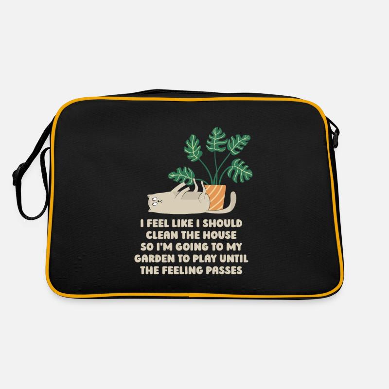 Hobbygärtner Garten Katze Gartenkatze Retro Tasche