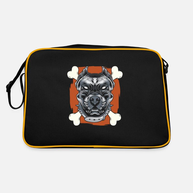 Pitbull Knochen Pitbull Verbot Retro Tasche