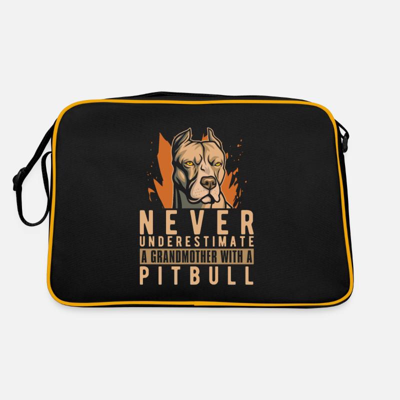 Pitbull Grand-mère Pitbull Interdiction Sac Retro