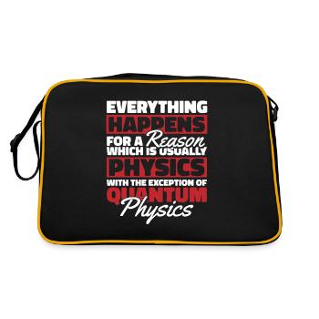 Physics Phyker Funny Quantum Physics - Retro Bag - black/gold - Back