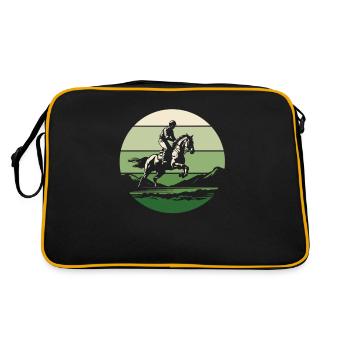 Horse Equestrian Endurance Riding - Retro Bag - black/gold - Back