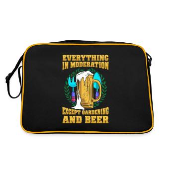 Hobby Gardener Garden Funny Garden Bière - Sac Retro - noir/or - Dos