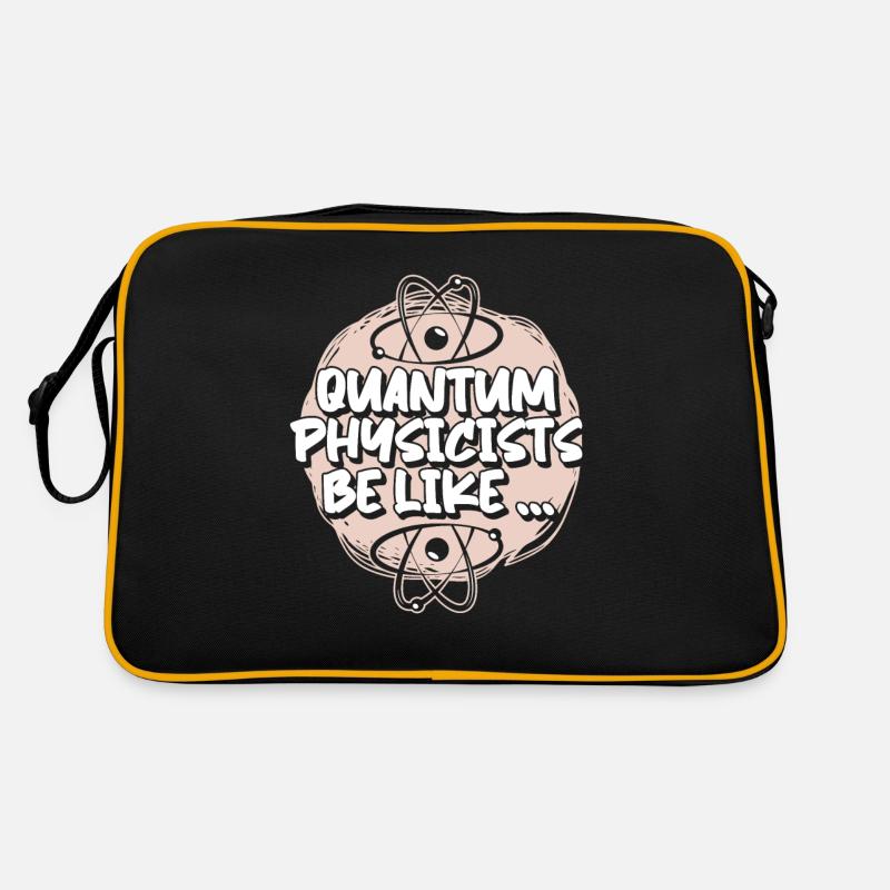 Physik Phyiker Lustig Quantenphysik - Retro Tasche - Schwarz/Gold