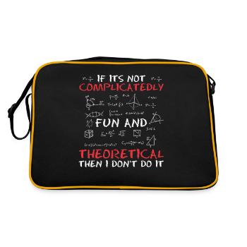 Physics Physicists Humor Quantum Physics - Retro Bag - black/gold - Back