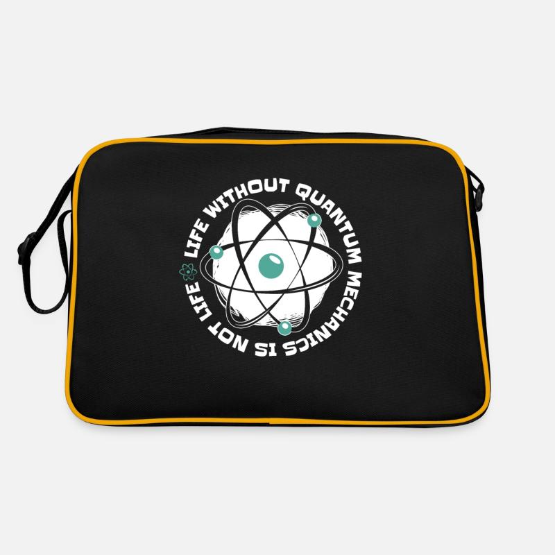 Physik Phyiker Lustig Quantenphysik - Retro Tasche - Schwarz/Gold