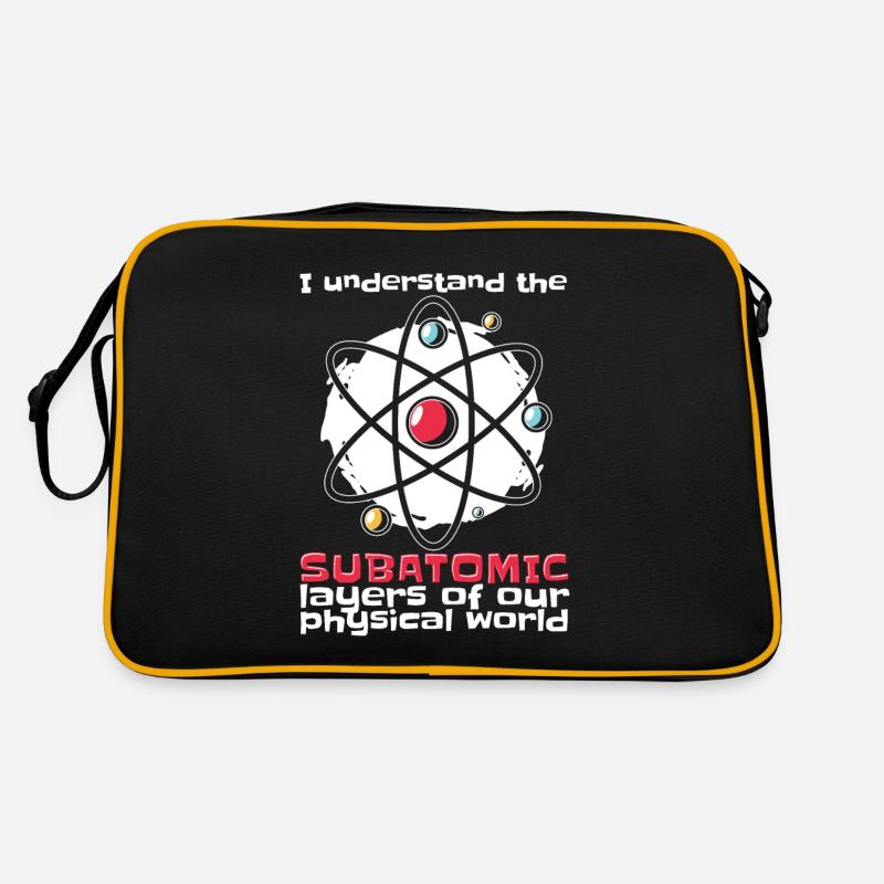 Physik Phyiker Witzig Quantenphysik - Retro Tasche - Schwarz/Gold