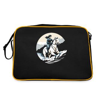 Horse Equestrian Endurance Riding - Retro Bag - black/gold - Back