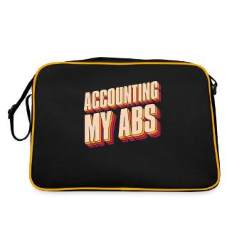 Buchhalter Steuerberater Abs Sexy Buchhalterin - Retro Tasche - Schwarz/Gold - Hinten