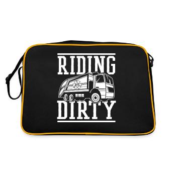 Truck Driver Trucker Truck Driver Driver - Retro Bag - black/gold - Back