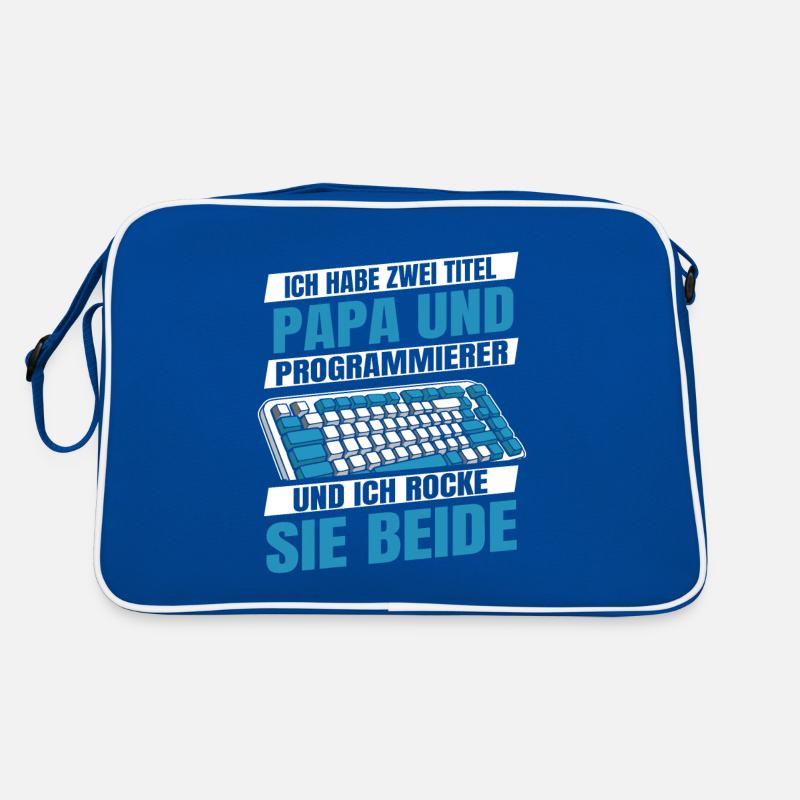 Entwickler Coder Programmierer Vater Retro Tasche