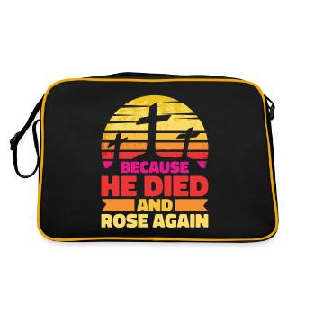 Christ Christentum - Retro Tasche - Schwarz/Gold - Hinten