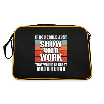 Math Teacher Math Teacher Great - Retro Bag - black/gold - Back