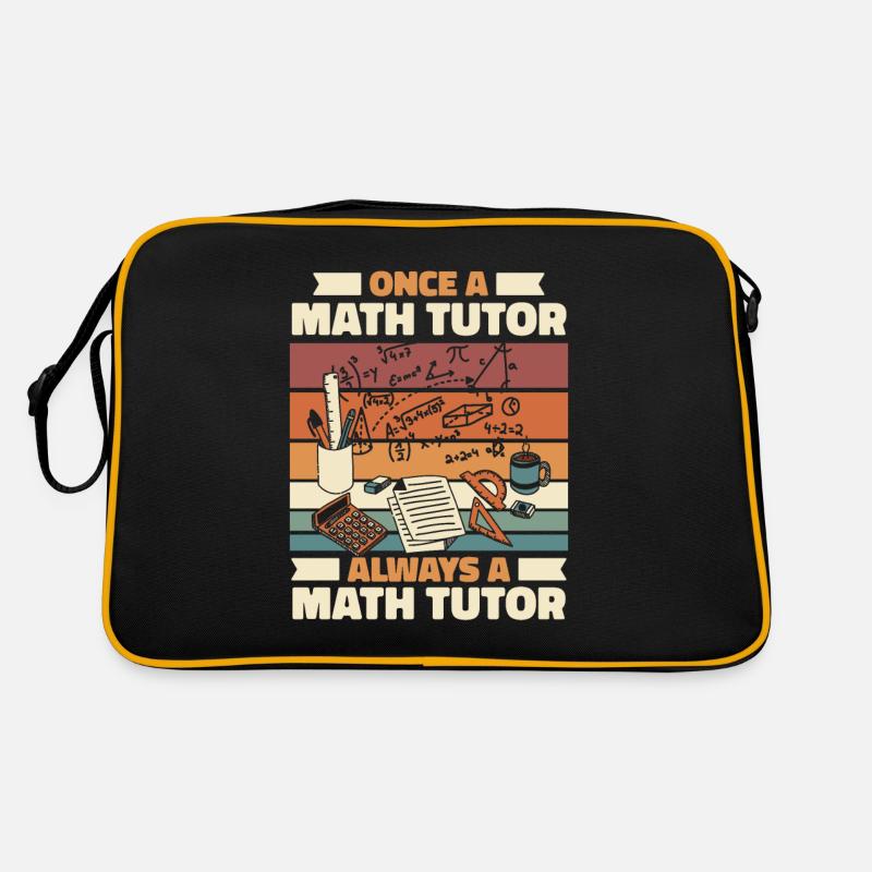Mathelehrer Mathe Lehrer Tutor Retro Tasche