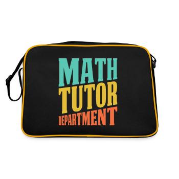 Mathelehrer Mathe Lehrer Abteilung - Retro Tasche - Schwarz/Gold - Hinten