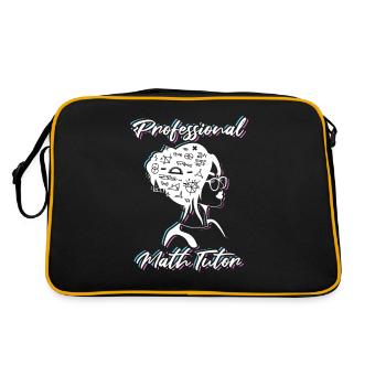 Math Teacher Math Teacher Math Tutor - Retro Bag - black/gold - Back