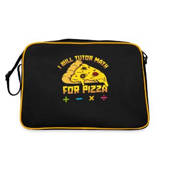 Math Teacher Math Teacher Pizza - Retro Bag - black/gold - Back