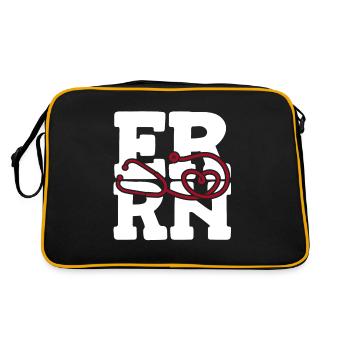 Nurse Heart Emergency Nurse - Retro Bag - black/gold - Back
