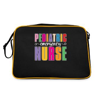 Nurse Nursing Emergency Nurse - Retro Bag - black/gold - Back