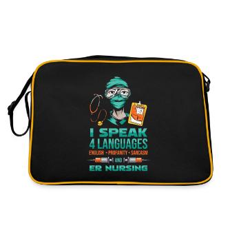 Nurse Emergency Nurse - Retro Bag - black/gold - Back