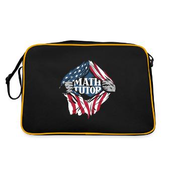 Mathelehrer Mathe Lehrer US Flagge Math Tutor - Retro Tasche - Schwarz/Gold - Hinten