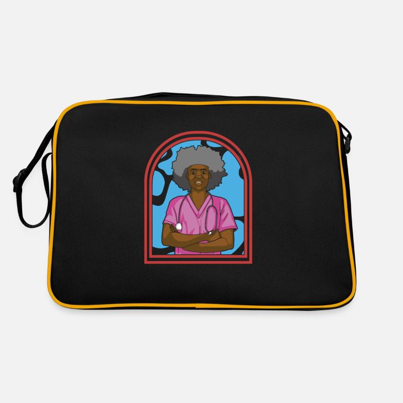 Krankenschwester Afro Notfall Krankenschwester Retro Tasche