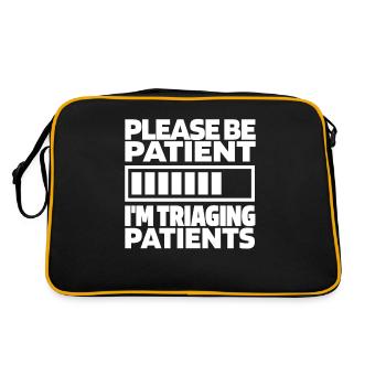 Nurse Funny Emergency Nurse - Retro Bag - black/gold - Back