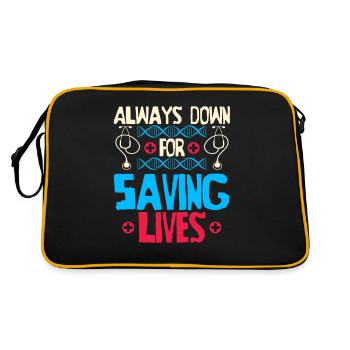 Nurse Funny Emergency Nurse - Retro Bag - black/gold - Back