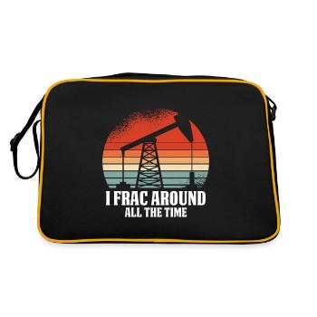 Oilfield Oil Rig Fracking - Retro Bag - black/gold - Back