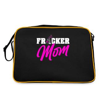 Oilfield Oil Rig Fracking - Retro Bag - black/gold - Back