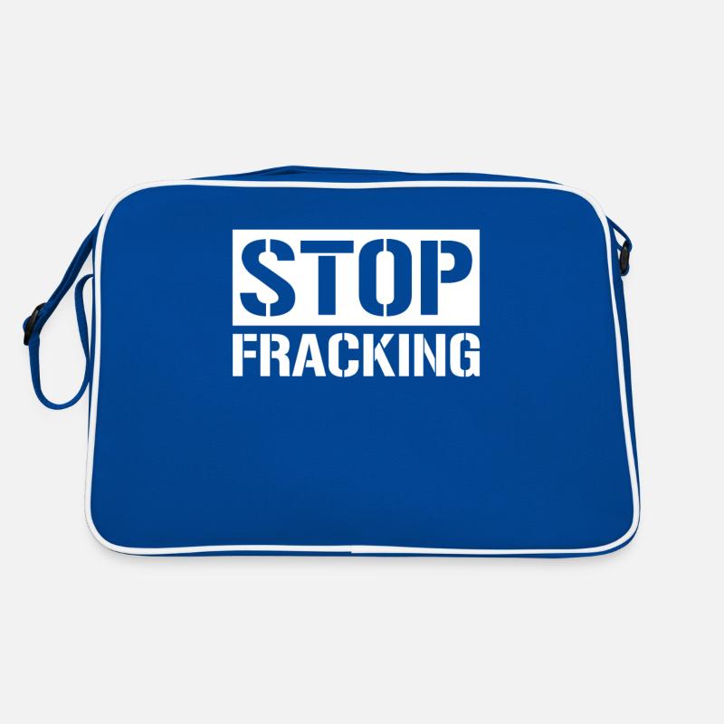 Ölfeld Bohrinsel Fracking Retro Tasche