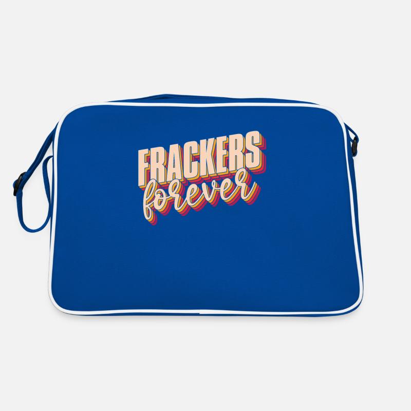 Ölfeld Bohrinsel Fracking Retro Tasche