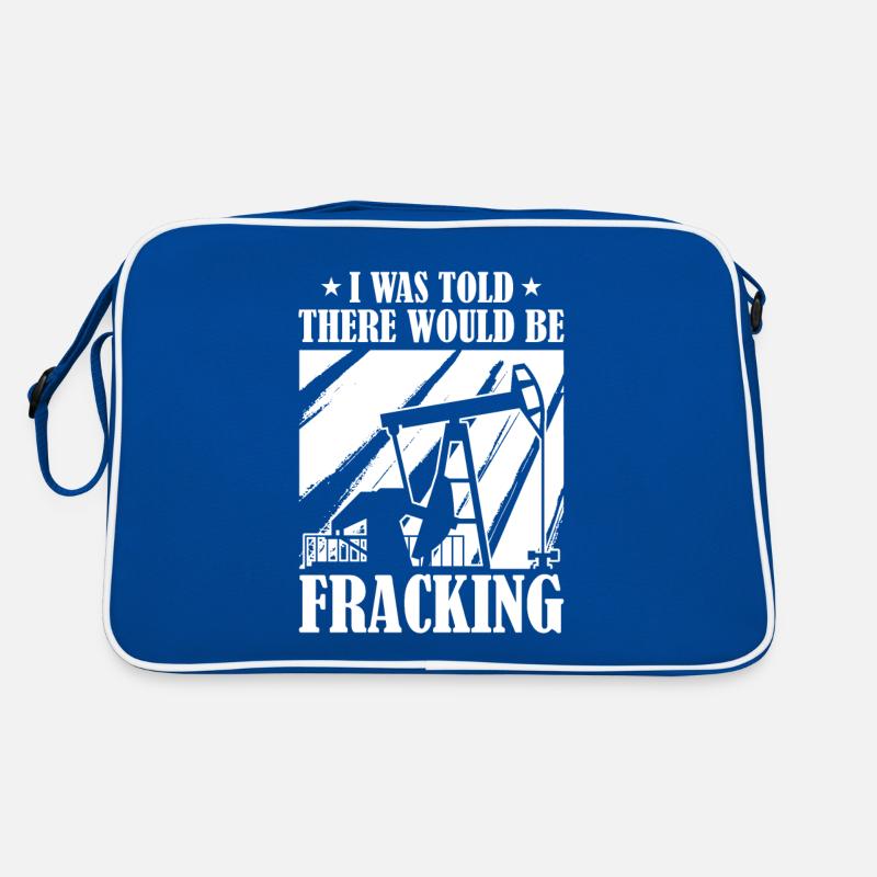 Ölfeld Bohrinsel Lustig Fracking Retro Tasche