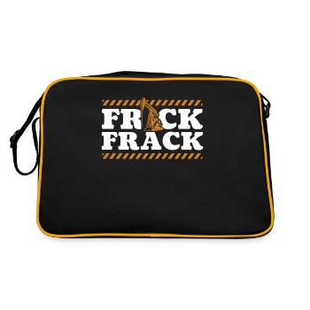 Oilfield Oil Rig Fracking - Retro Bag - black/gold - Back