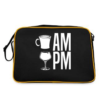 Coffee Cafe Coffee Wine Am Pm - Retro Bag - black/gold - Back