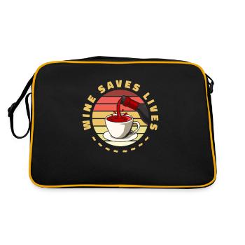 Coffee Cafe Lustig Coffee Wine - Retro Bag - black/gold - Back