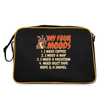 Coffee Cafe Witzig - Retro Bag - black/gold - Back