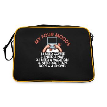 Developer Coder Programmer Funny - Retro Bag - black/gold - Back