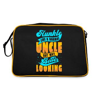 Onkel - Retro Tasche - Schwarz/Gold - Hinten