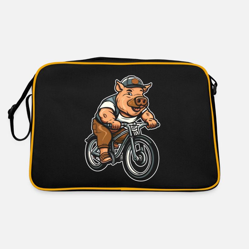 Cochon Éleveur De Cochon Cyclisme Sac Retro