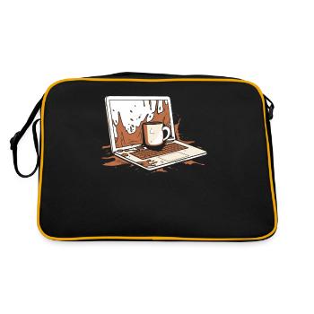Developer, Coder, Programmer, Coffee - Retro Bag - black/gold - Back