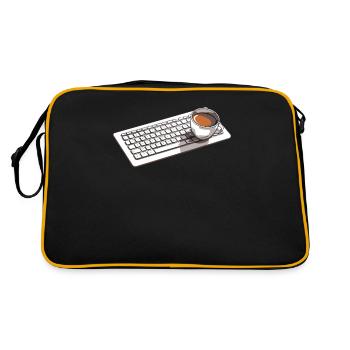 Developer, Coder, Programmer, Coffee - Retro Bag - black/gold - Back
