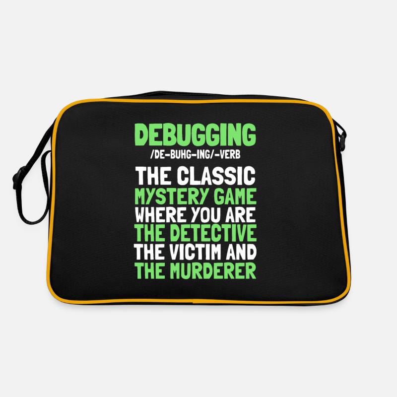 Entwickler Coder Programmierer Witzig Debugging Retro Tasche