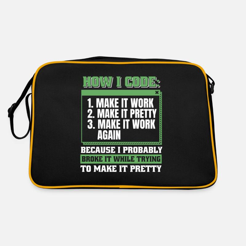 Entwickler Coder Programmierer Retro Tasche