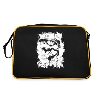 Trex T Rex Dino - Retro Bag - black/gold - Back