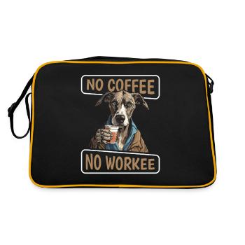 Coffee Cafe Greyhound No Coffee No Workee - Retro Bag - black/gold - Back