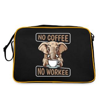 Kaffee Cafe Elefant Pas de café Pas de Workee - Sac Retro - noir/or - Dos